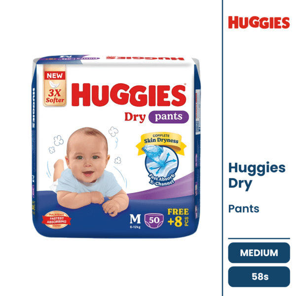 Huggies Dry Pants M 58pcs bangladesh
