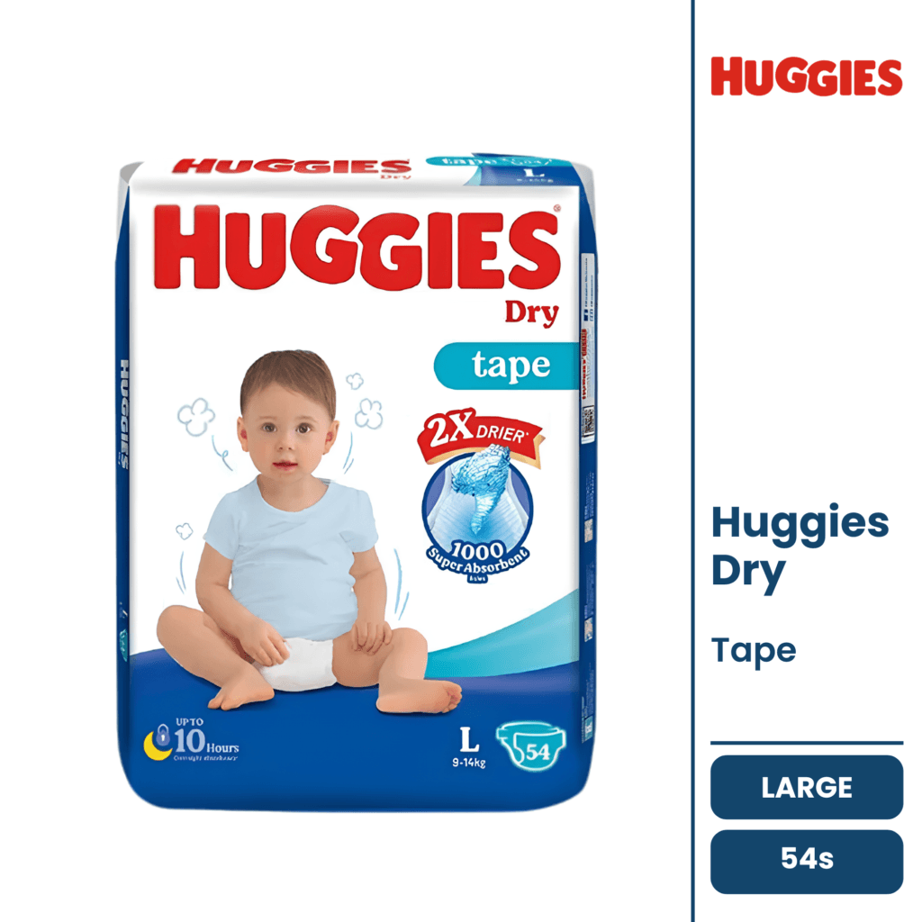 Huggies Dry Tape Diapers L 54pcs |Bangladesh BloomBaby