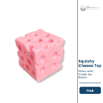 Cheese Squishy Toy Scented Pink